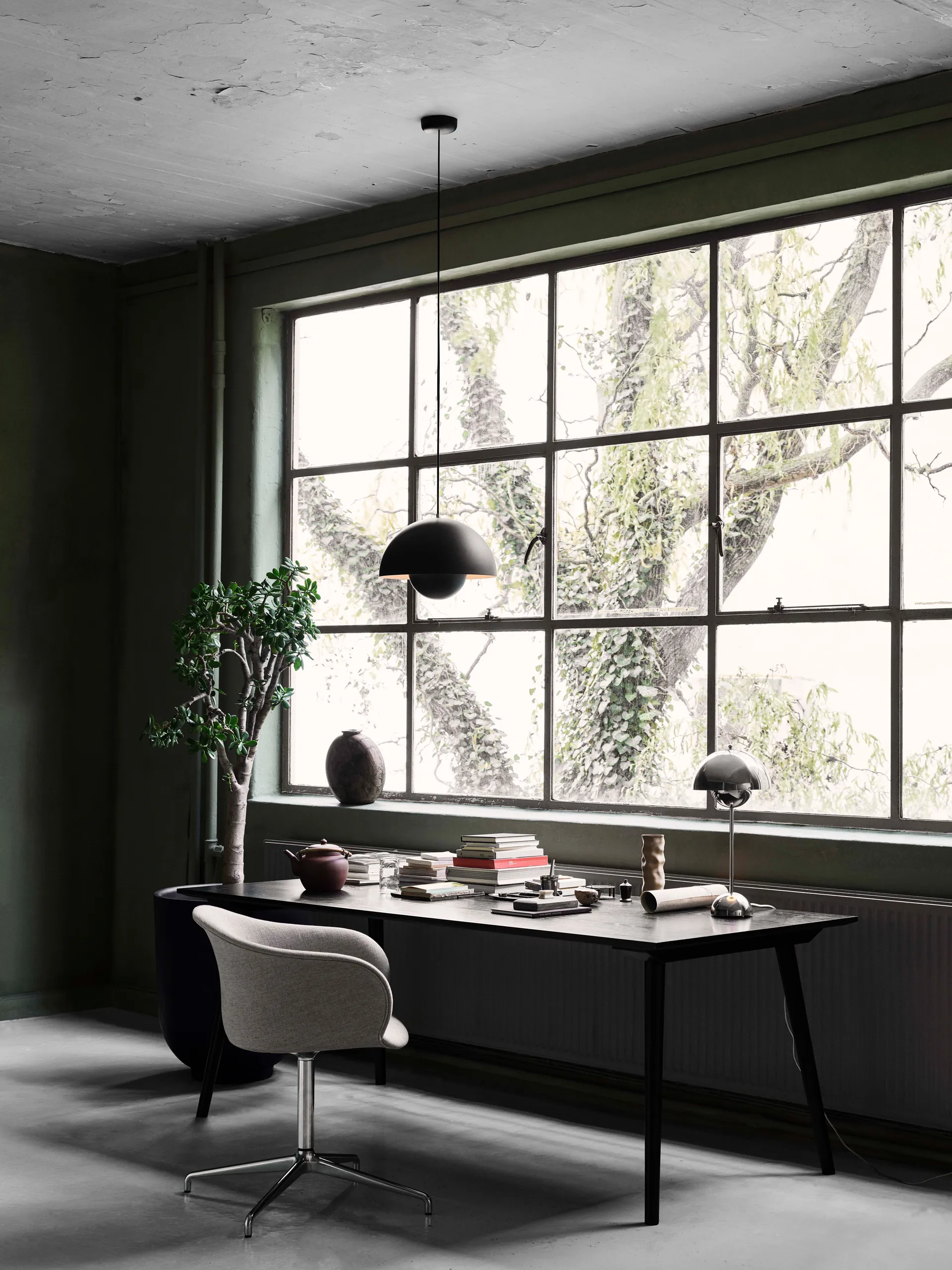 Suspension Flowerpot VP7, Noir mat &Tradition