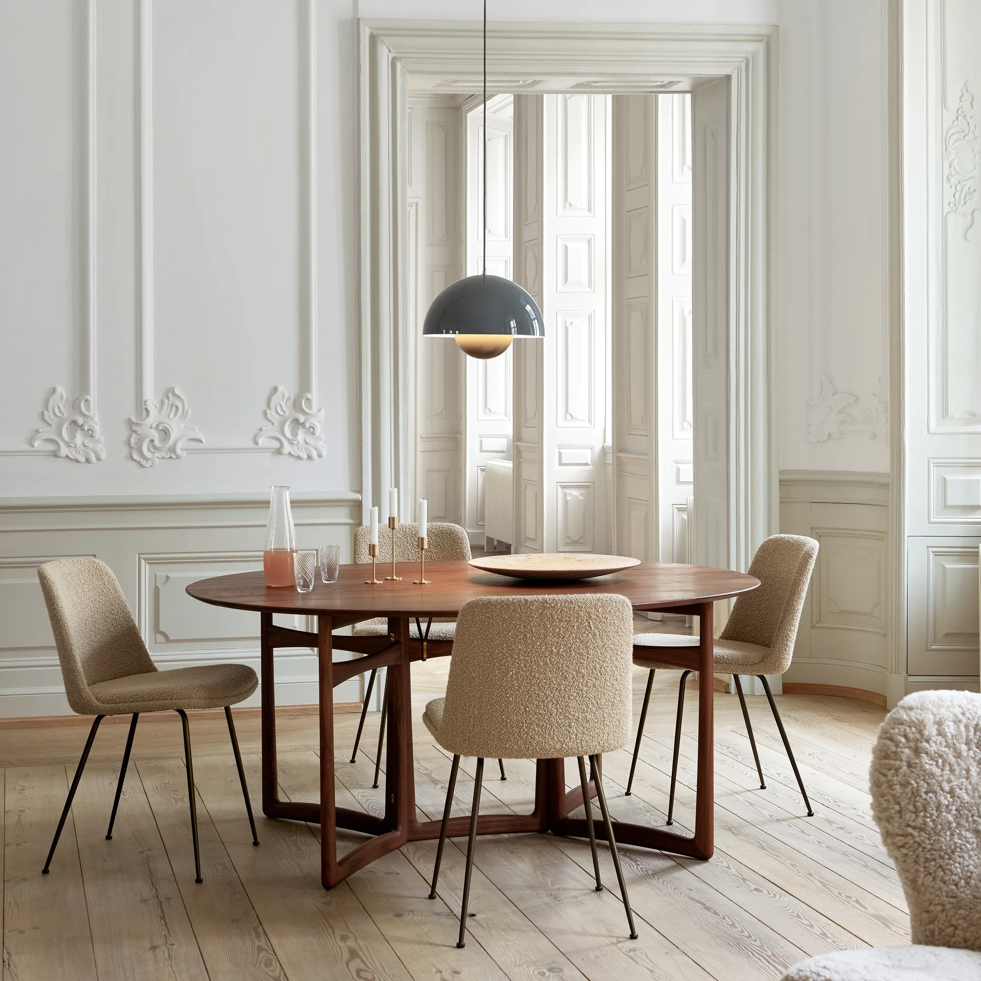 Suspension Flowerpot VP7, Stone blue &Tradition