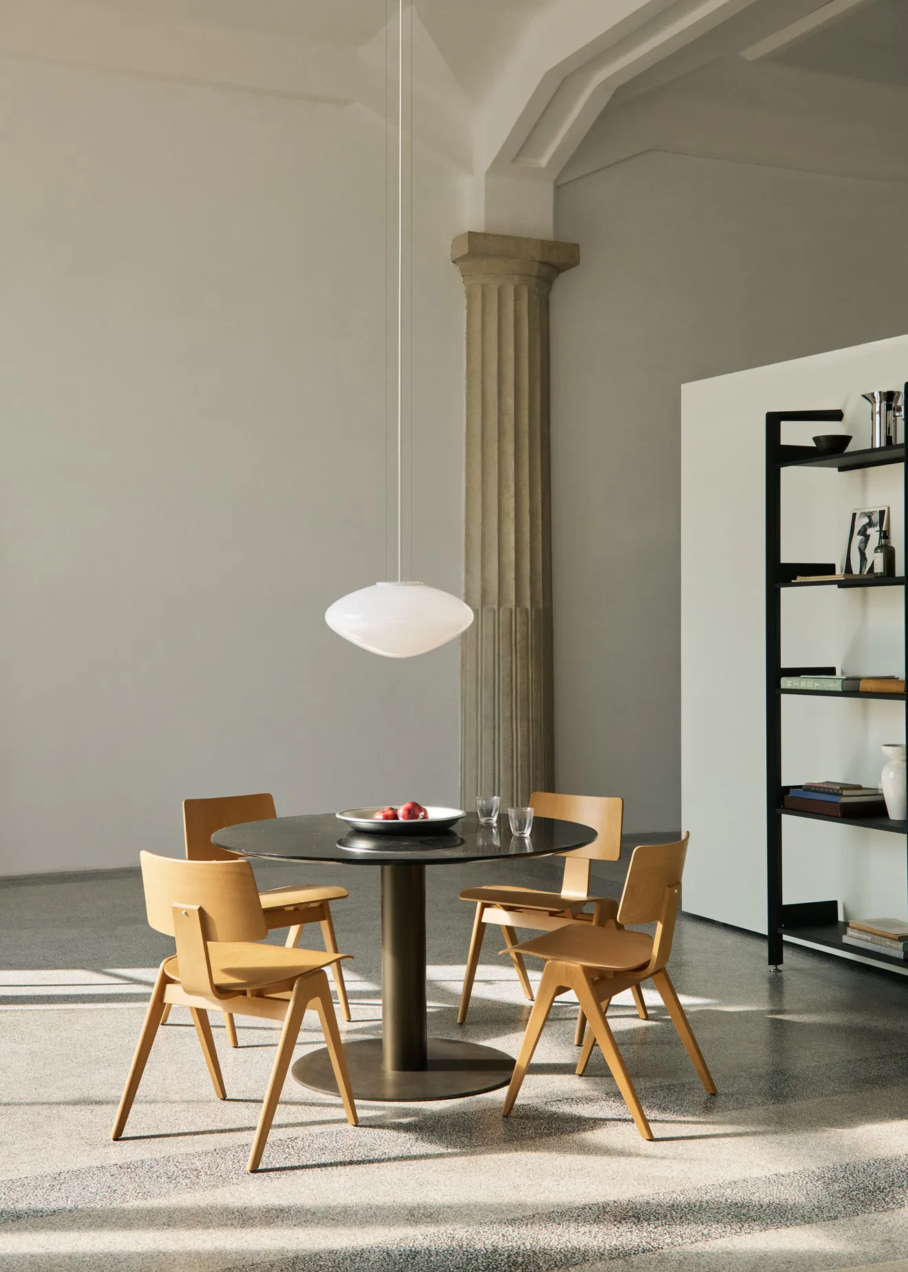 Suspension Mist AP20 Ø56 cm, White-opal glass &Tradition