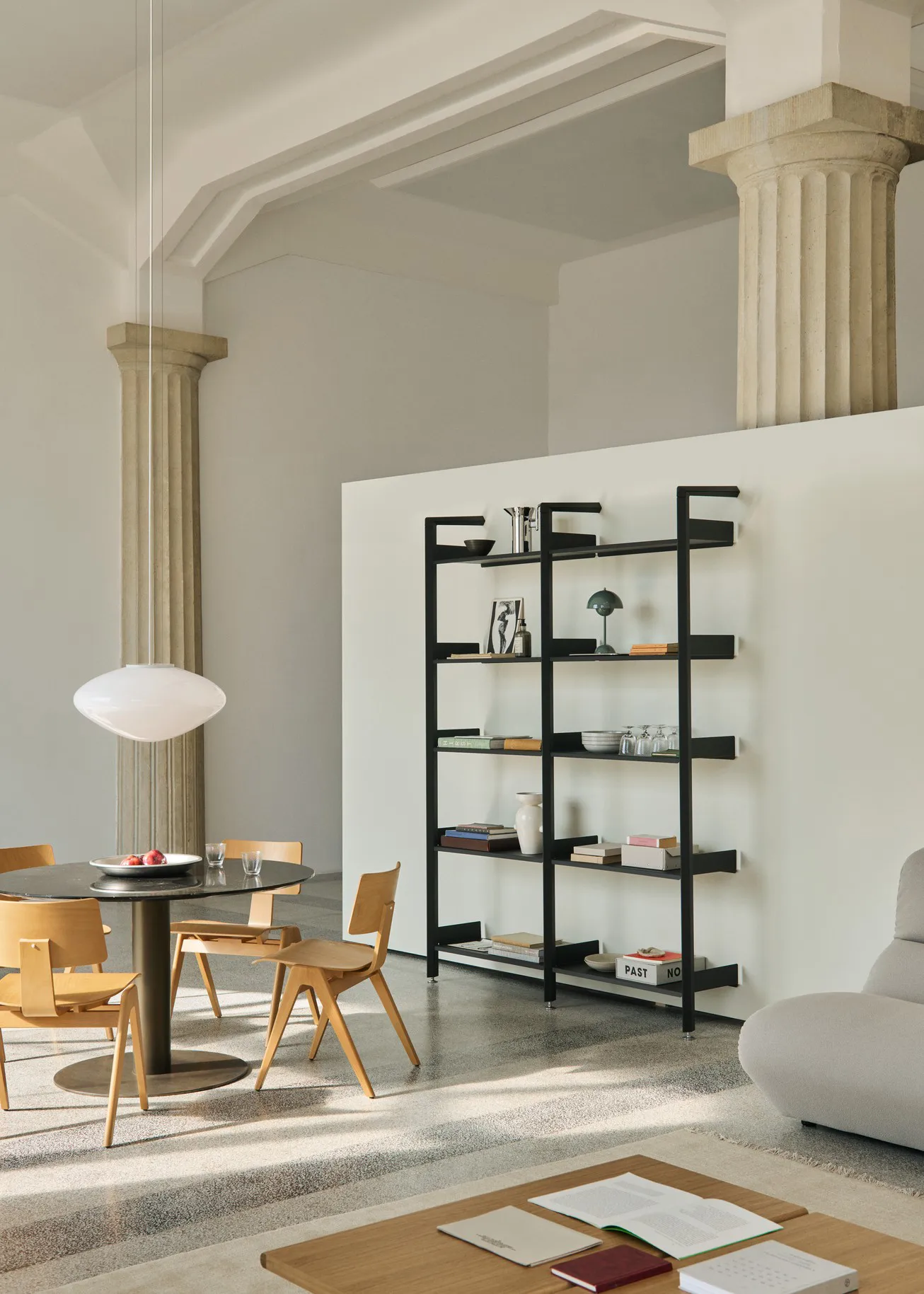 Suspension Mist AP20 Ø56 cm, White-opal glass &Tradition