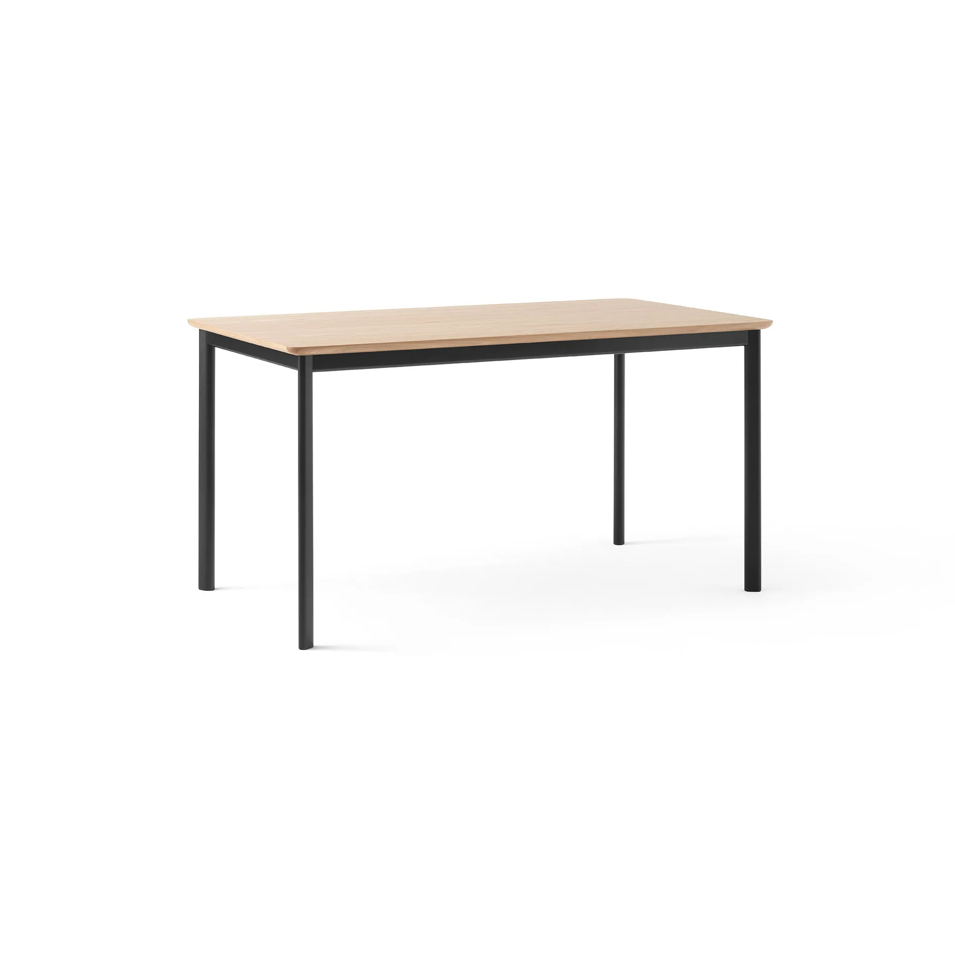Table à manger Drip HW115 83x143 cm, Black frame-clear lacq. oak &Tradition