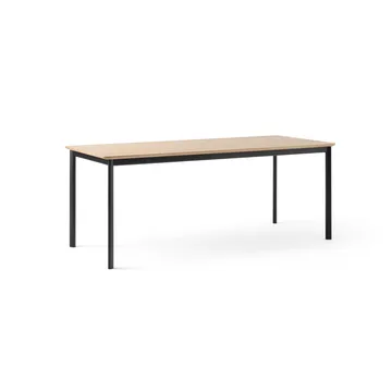 Table à manger Drip HW116 83x193 cm - Black frame-clear lacq. oak - &Tradition