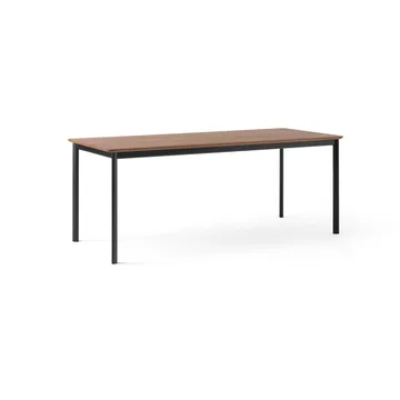 Table à manger Drip HW116 83x193 cm - Black frame-clear lacq. walnut - &Tradition