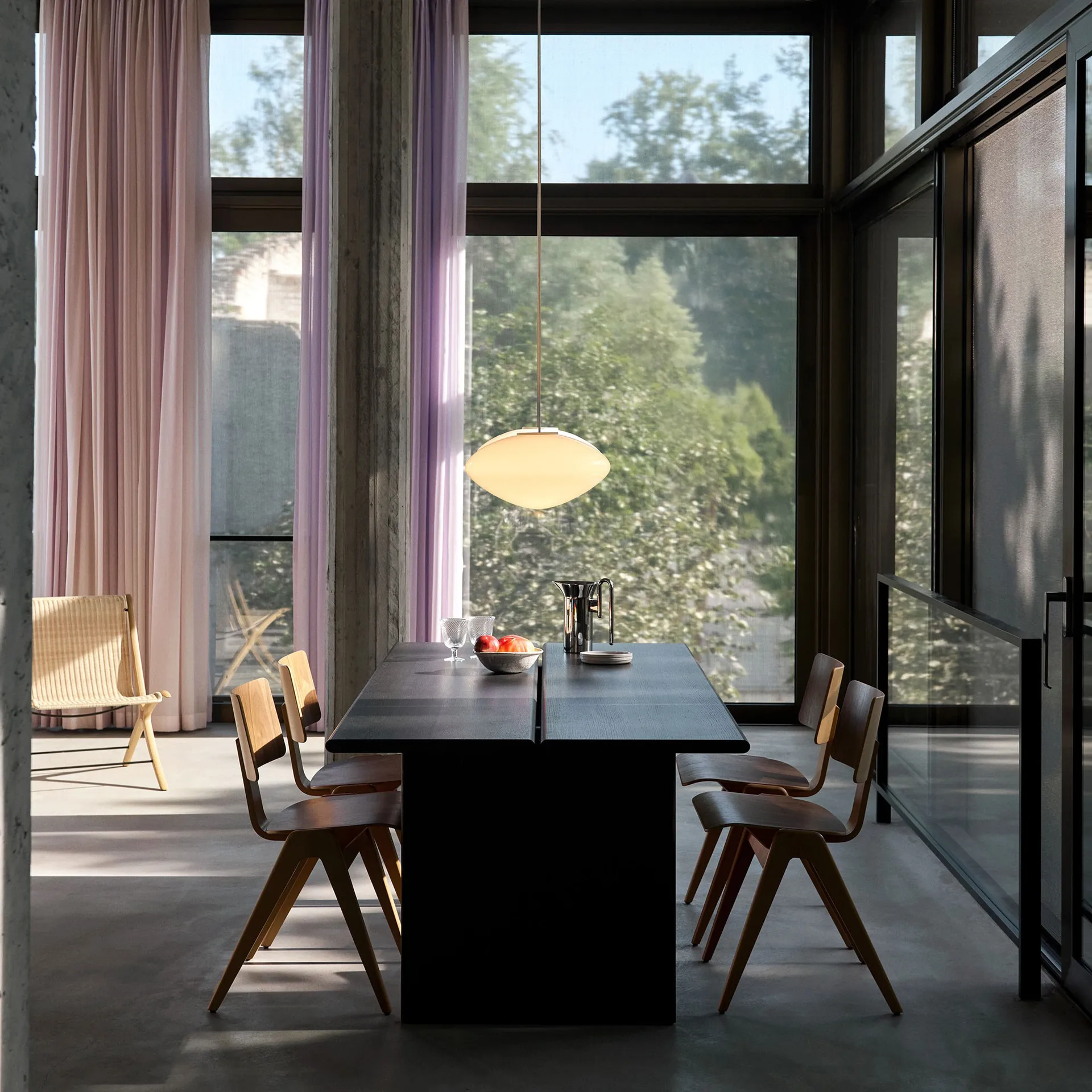 Table à manger Ita OS1 95x200 cm, Dark stained oak &Tradition