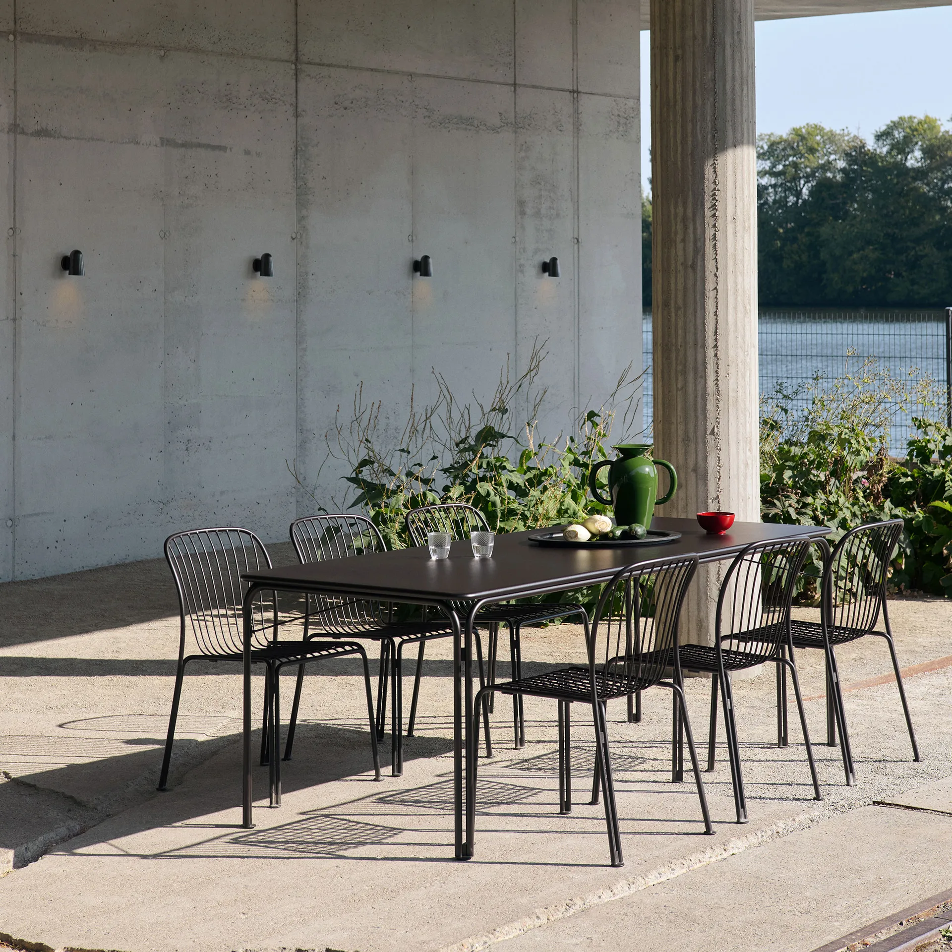 Table à manger Thorvald Outdoor SC99 220 cm, Warm black &Tradition