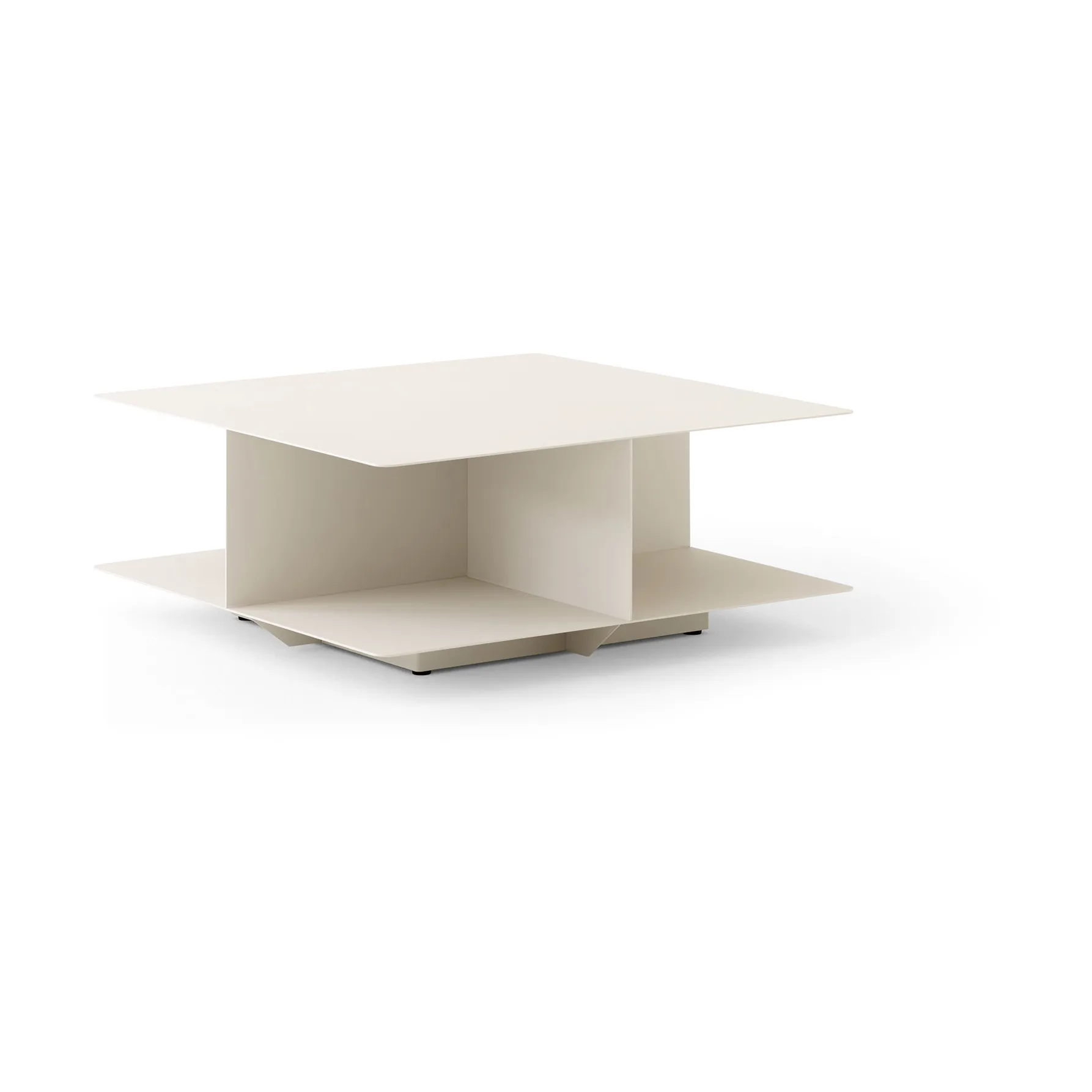 Table basse Develius EV3, Steel ivory, Ø89x40 cm &Tradition