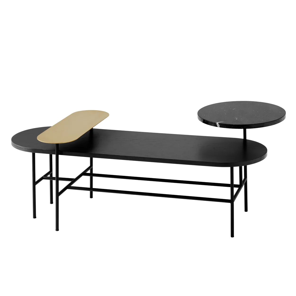 &Tradition Table basse Palette JH7 noir | Design Scandinave | Table de salon | Noir