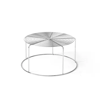 Table basse Wire VP17 - Acier inoxydable, Ø74x36 cm - &Tradition