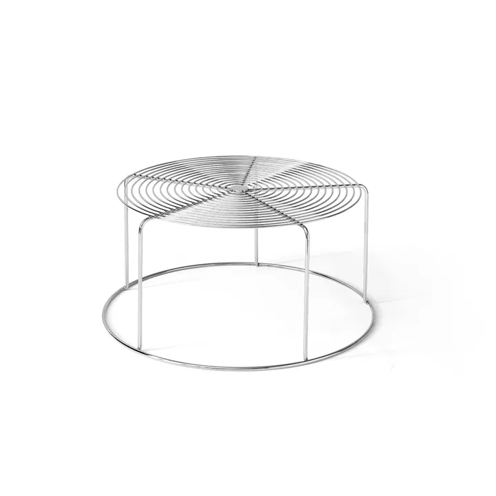 Table basse Wire VP17 - Acier inoxydable, Ø74x36 cm - &Tradition