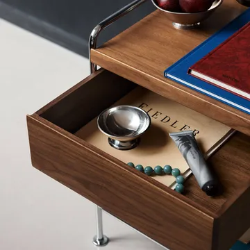 Table d’appoint Alima NDS3 - Noyer laqué-chrome - &Tradition