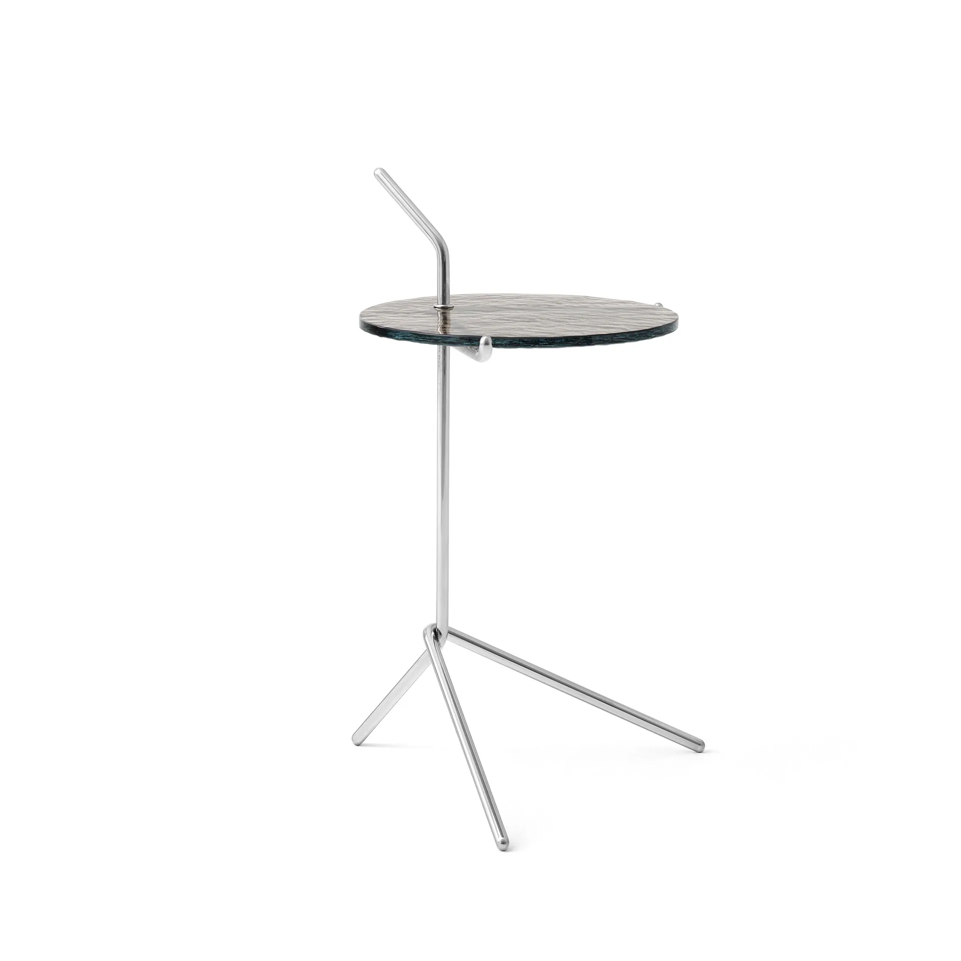 Table d'appoint Halten SH9, Smoked glass-stainless steel &Tradition