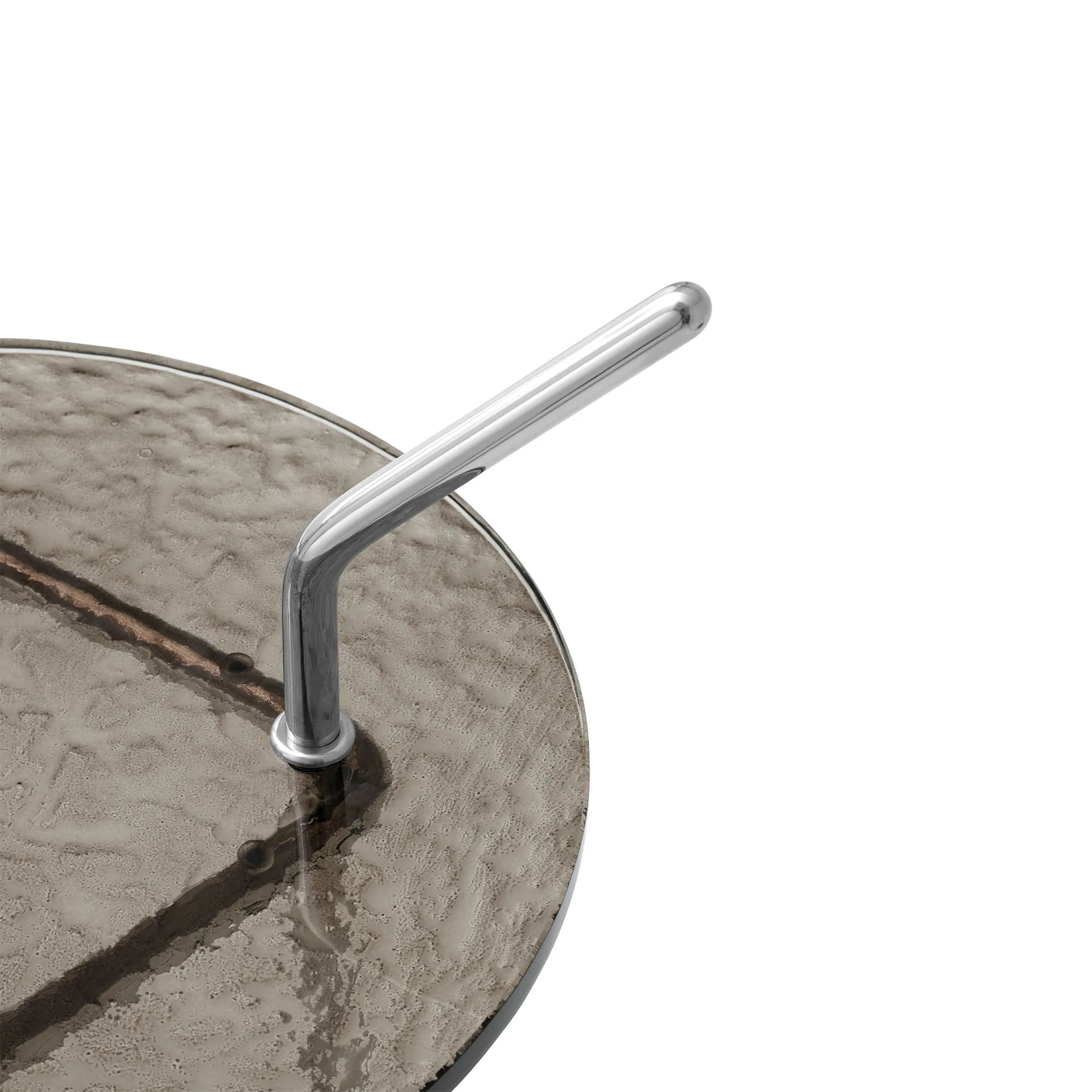 Table d'appoint Halten SH9, Smoked glass-stainless steel &Tradition