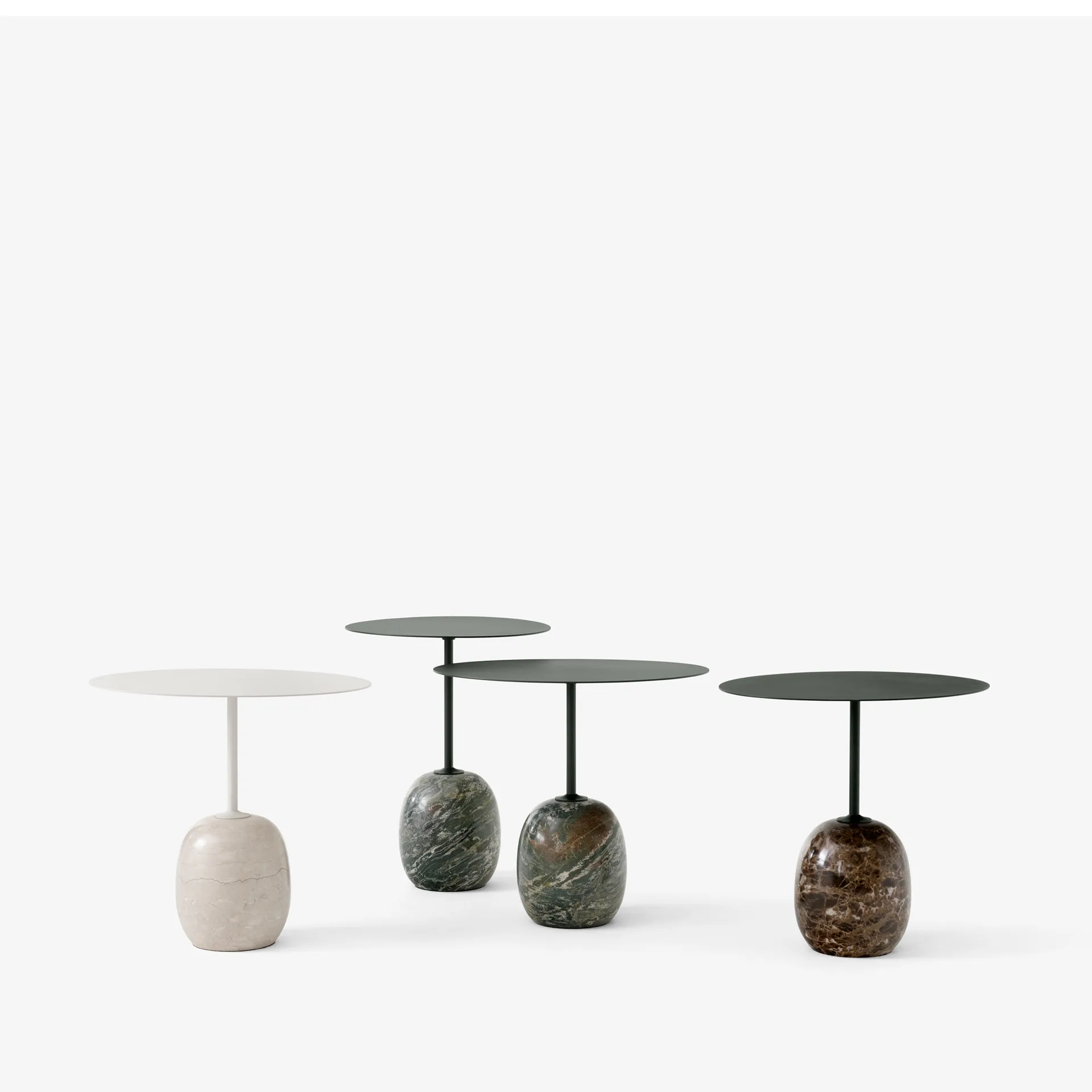 Table d'appoint Lato LN9, Deep Green-Verde Alpi Marble &Tradition