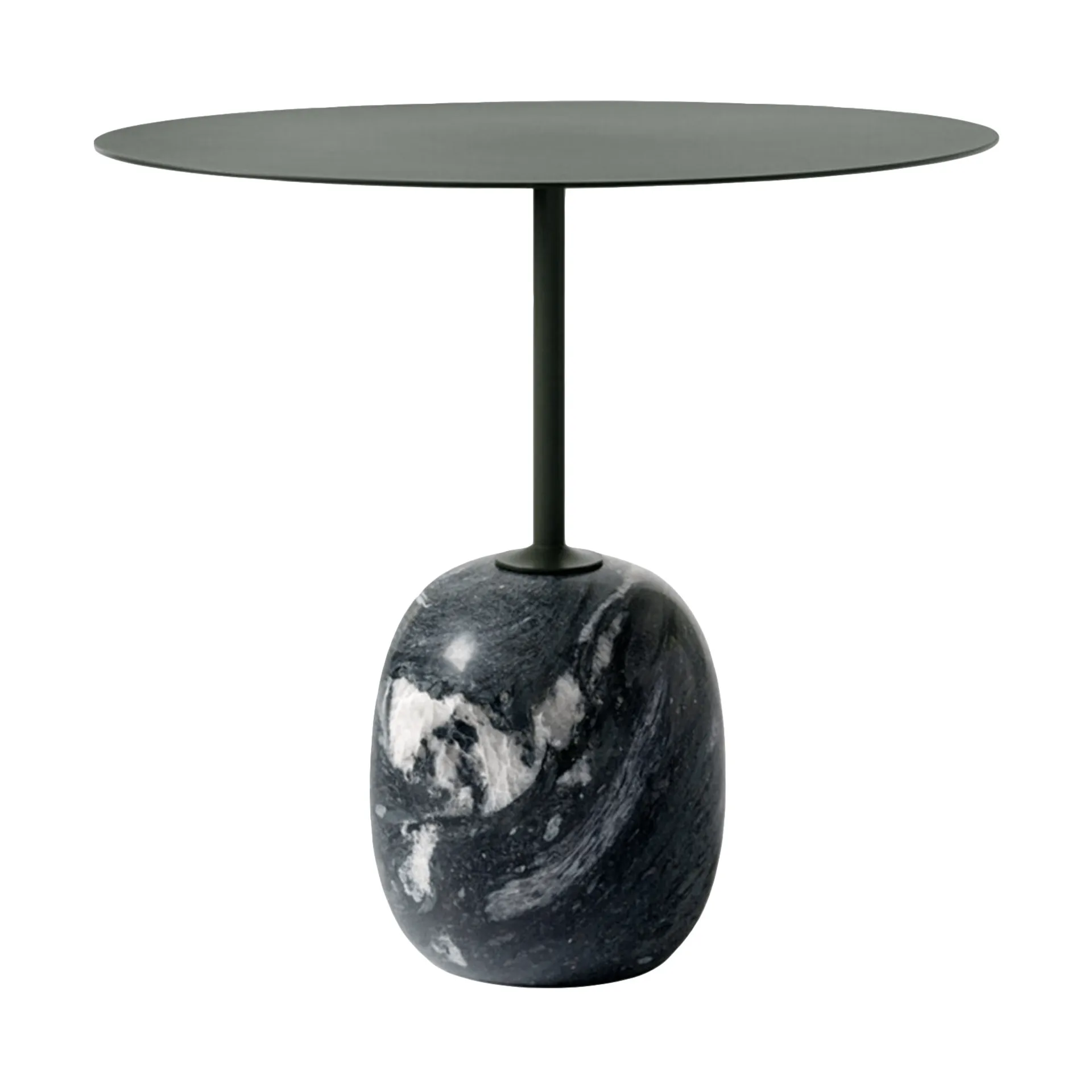 Table d'appoint Lato LN9, Deep green-verde grigio, 40x50x45 cm &Tradition