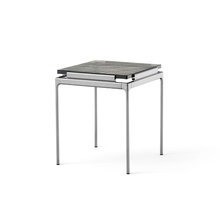 Table d'appoint LN11 Sett - Smoked cast glass-dark chrome - &Tradition