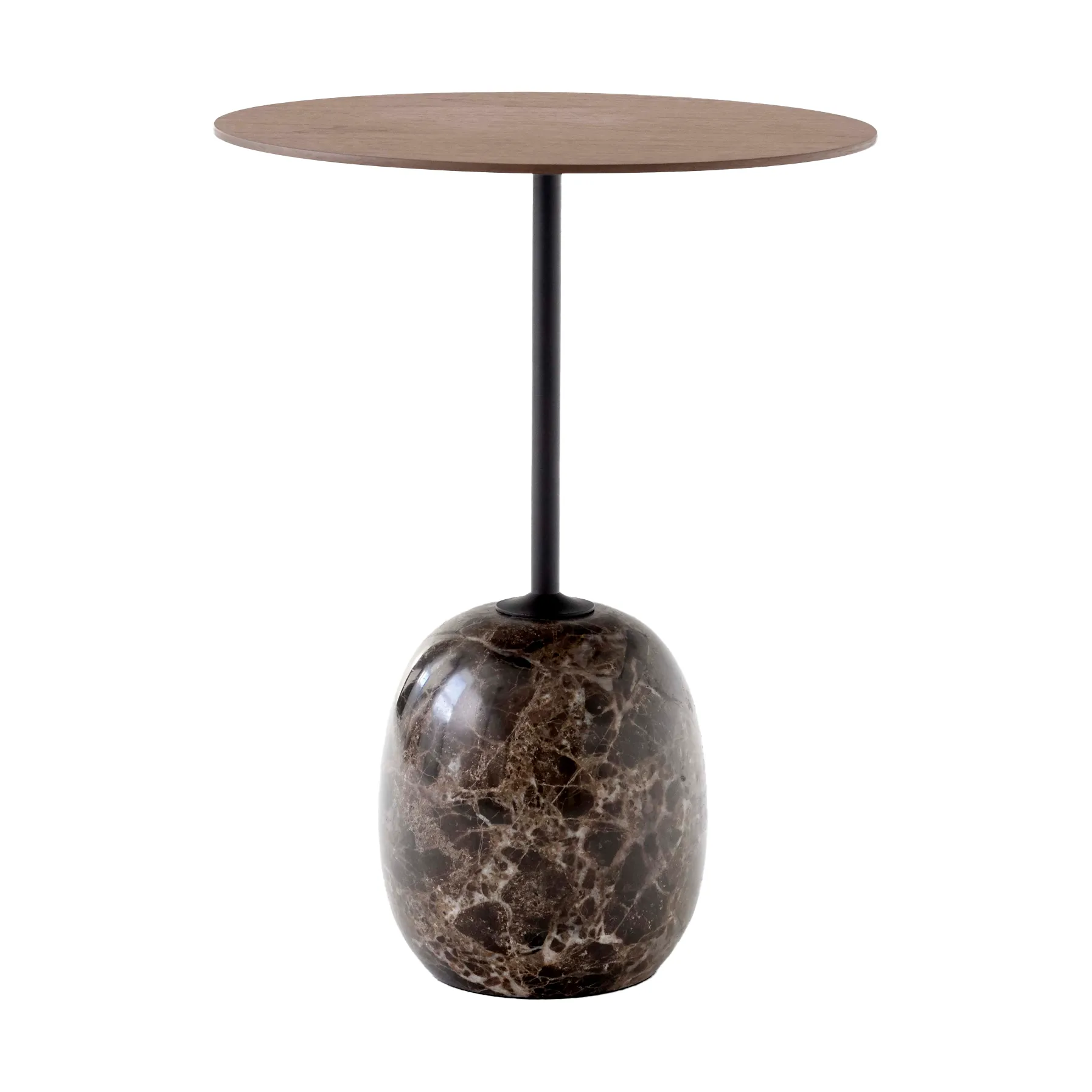 Table Lato LN8, Lacquered walnut-Emperador marble &Tradition