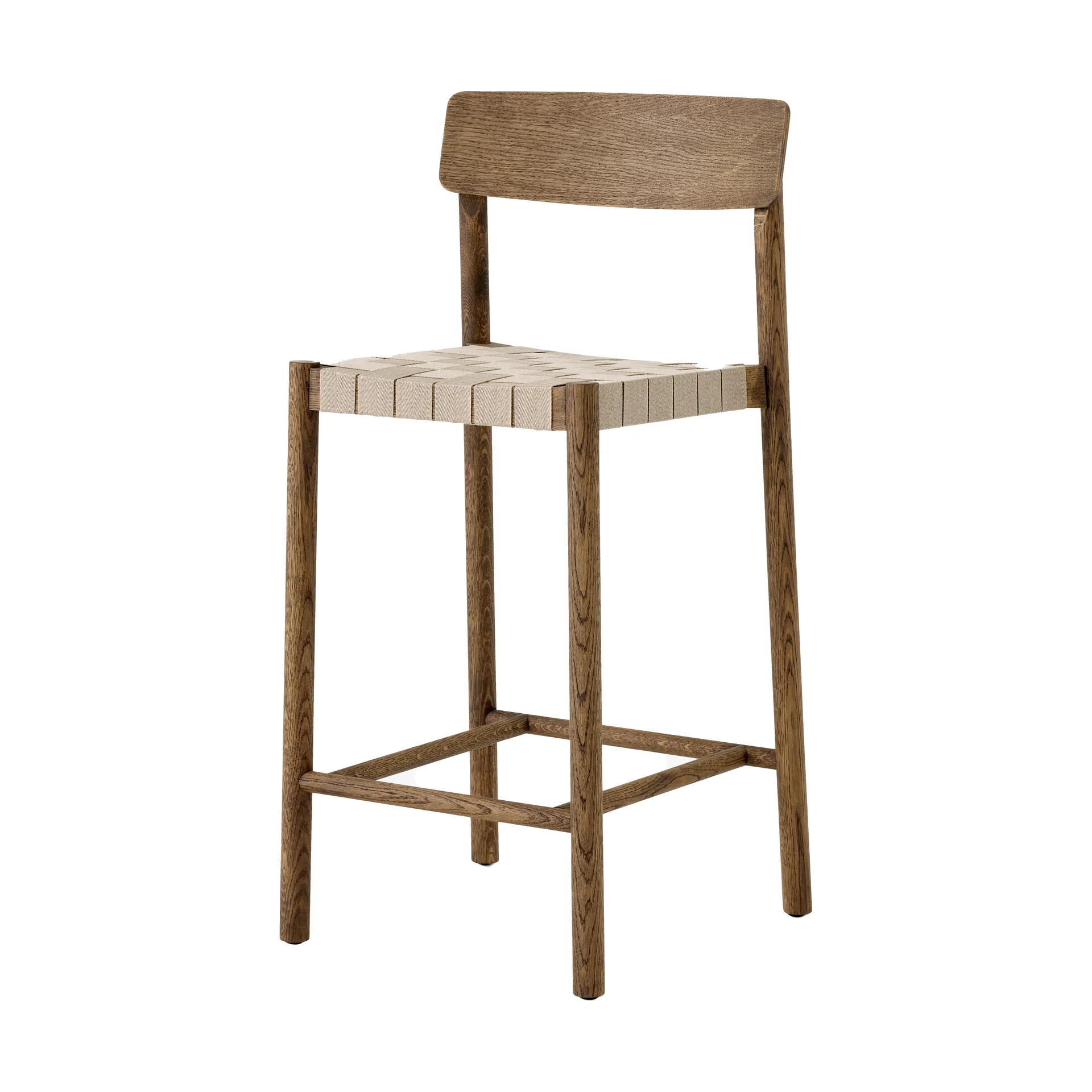 Tabouret de bar Betty TK12 Counter Chair 65 cm, Lin naturel-chêne fumé &Tradition