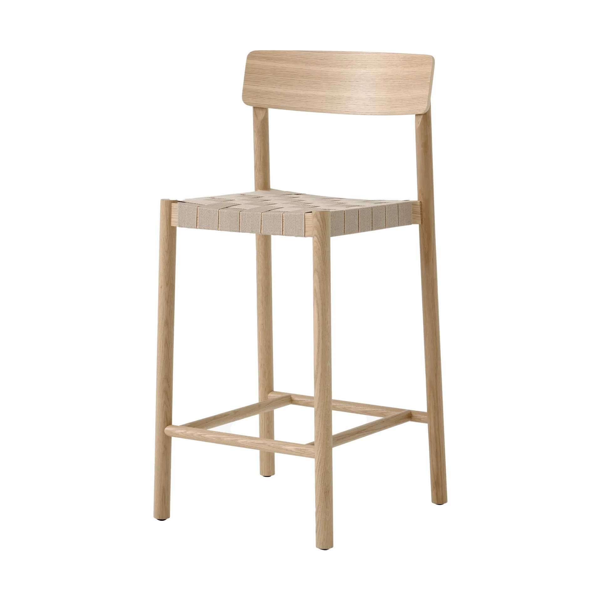 Tabouret de bar Betty TK12 Counter Chair 65 cm, Lin naturel-chêne laqué &Tradition