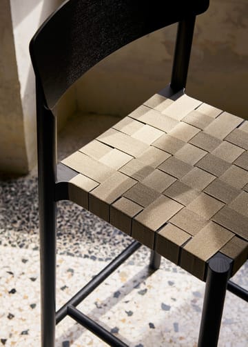 Tabouret de bar Betty TK12 Counter Chair 65 cm - Lin naturel-frêne laqué noir - &Tradition