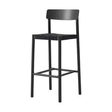 Tabouret de bar Betty TK15 Bar Chair 75 cm - Frêne laqué noir-lin noir - &Tradition