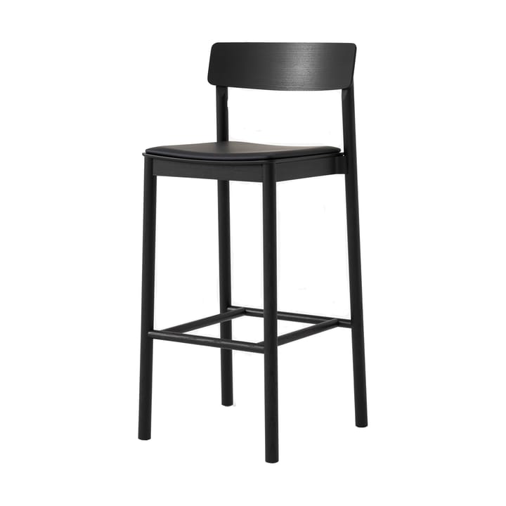 Tabouret de bar Betty TK17 Bar Chair 75 cm - Cuir noir Noble-frêne laqué noir - &Tradition