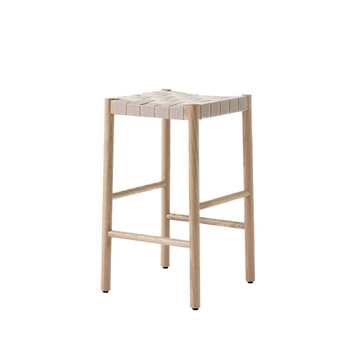 Tabouret de bar Betty TK7 - oak, assise en ruban de lin tressé naturel - &Tradition