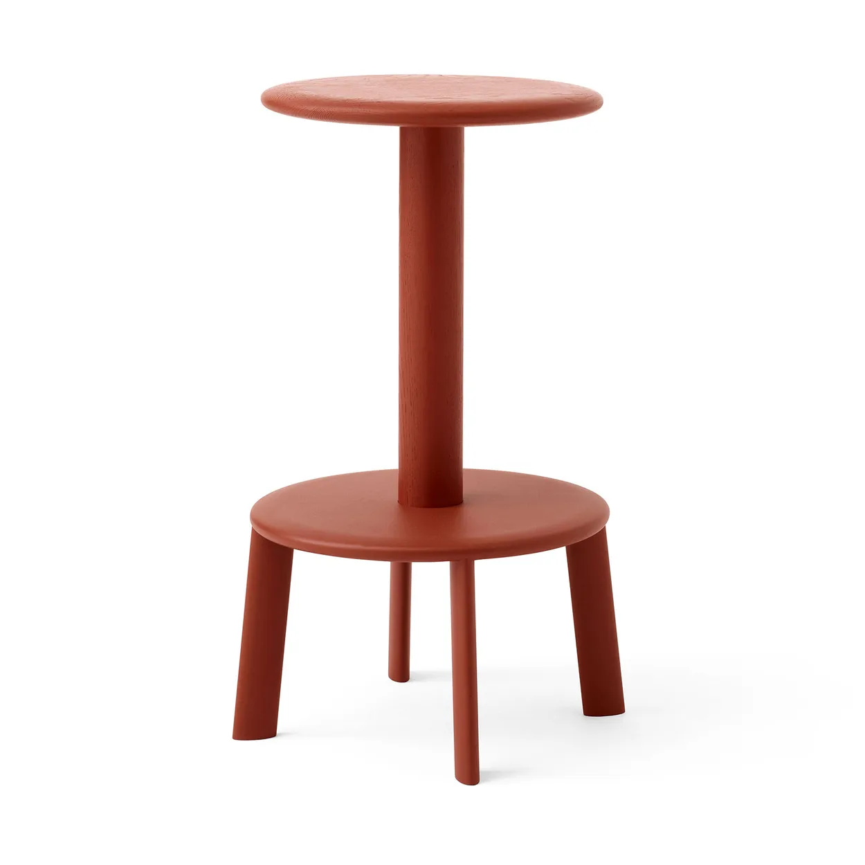 &Tradition Tabouret de bar Massif AV39 Ember | Design Scandinave | Tabourets de bar | Rouge