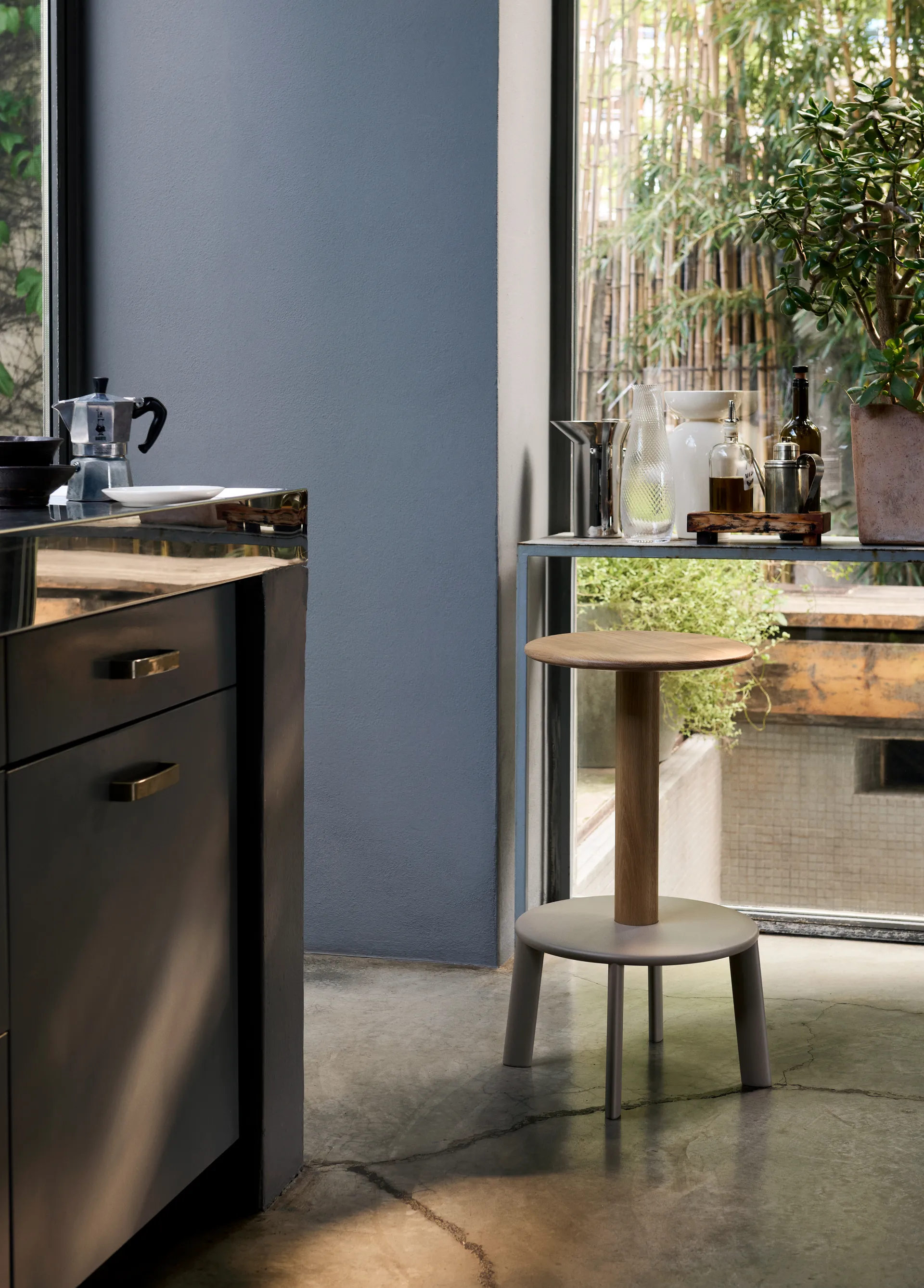 Tabouret de bar Massif AV39, Oak-grey beige &Tradition