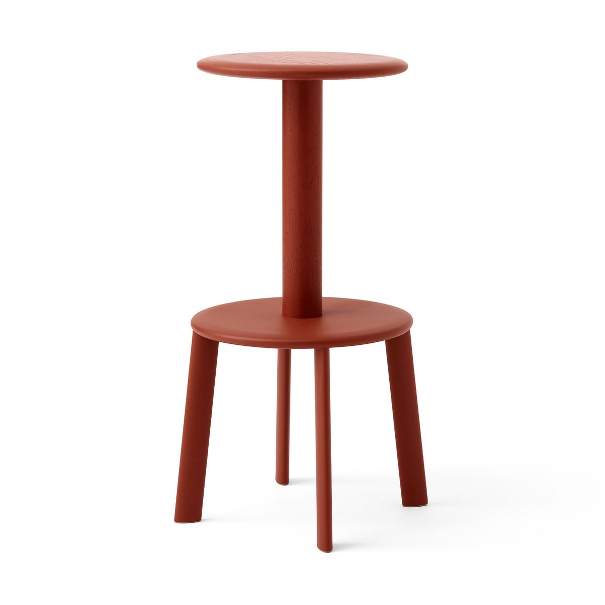 &Tradition Tabouret de bar Massif AV40 Ember | Design Scandinave | Tabourets de bar | Rouge