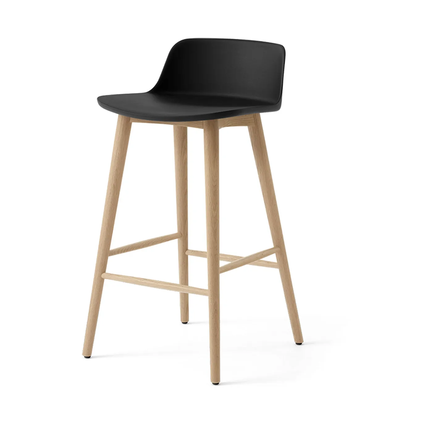 Tabouret de bar Rely HW118, Black-chêne laqué, 65 cm &Tradition