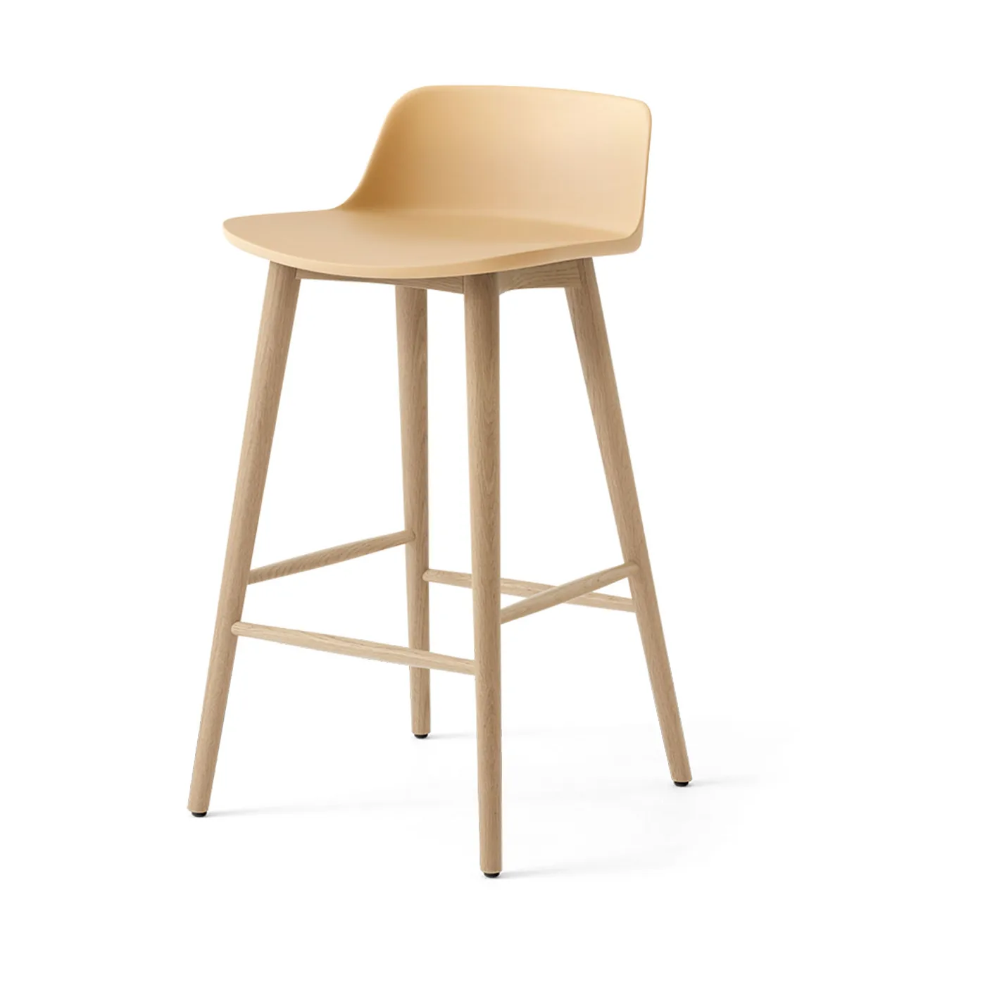 Tabouret de bar Rely HW118, Chêne laqué Beige sand, 65 cm &Tradition