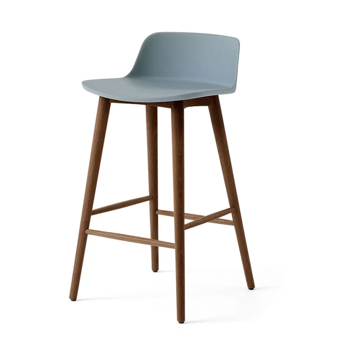 Tabouret de bar Rely HW118 - Light blue-noyer laqué, 65 cm - &Tradition