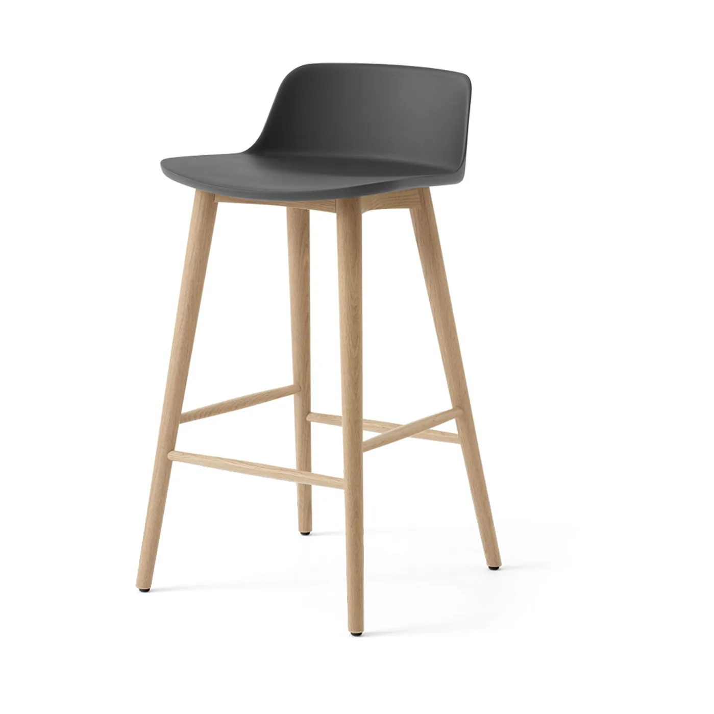 Tabouret de bar Rely HW118, Stone grey-chêne laqué, 65 cm &Tradition