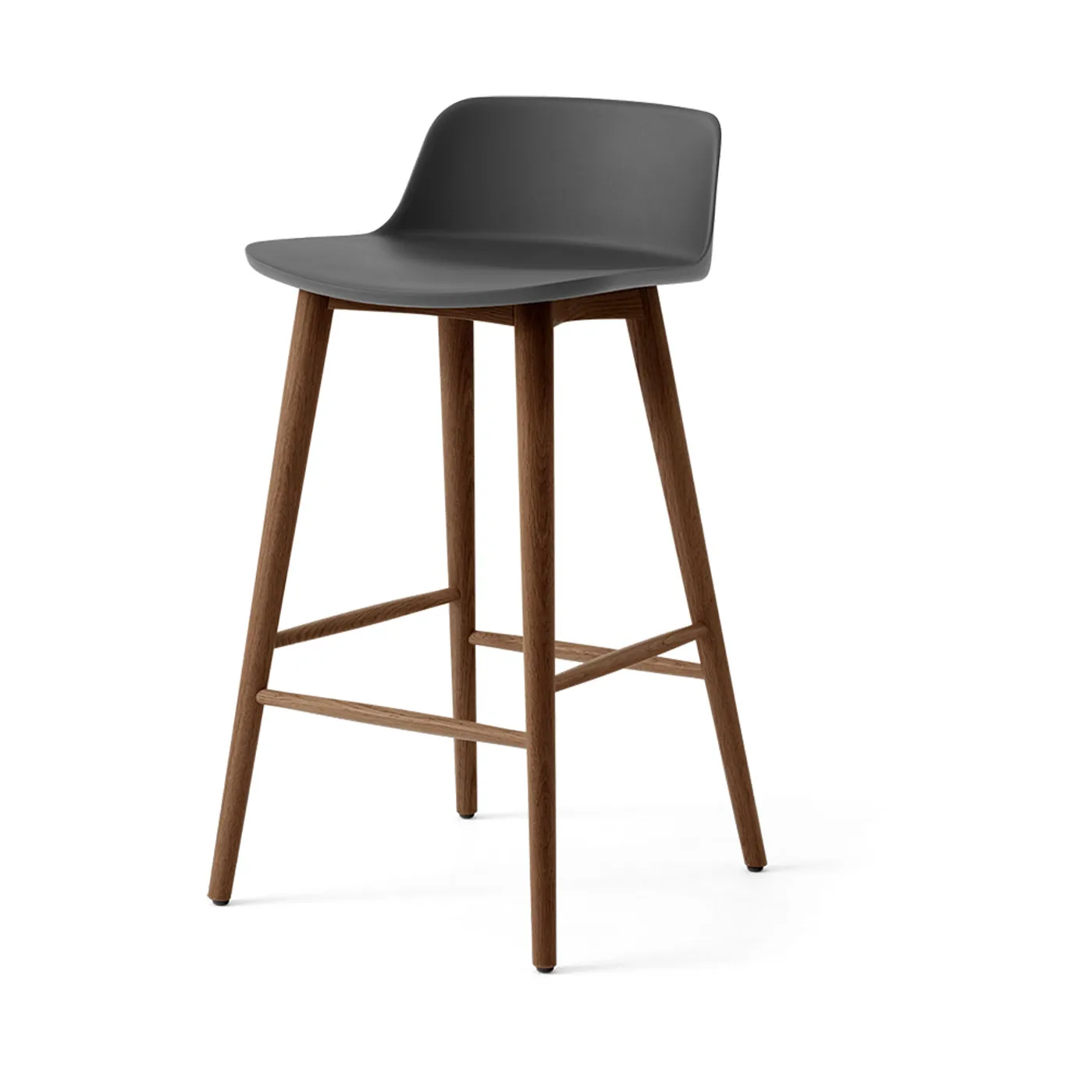 Tabouret de bar Rely HW118, Stone grey-noyer laqué, 65 cm &Tradition