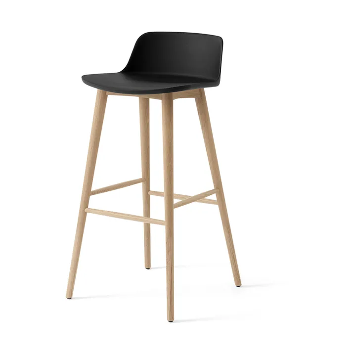 Tabouret de bar Rely HW123 - Black-chêne laqué, 75 cm - &Tradition