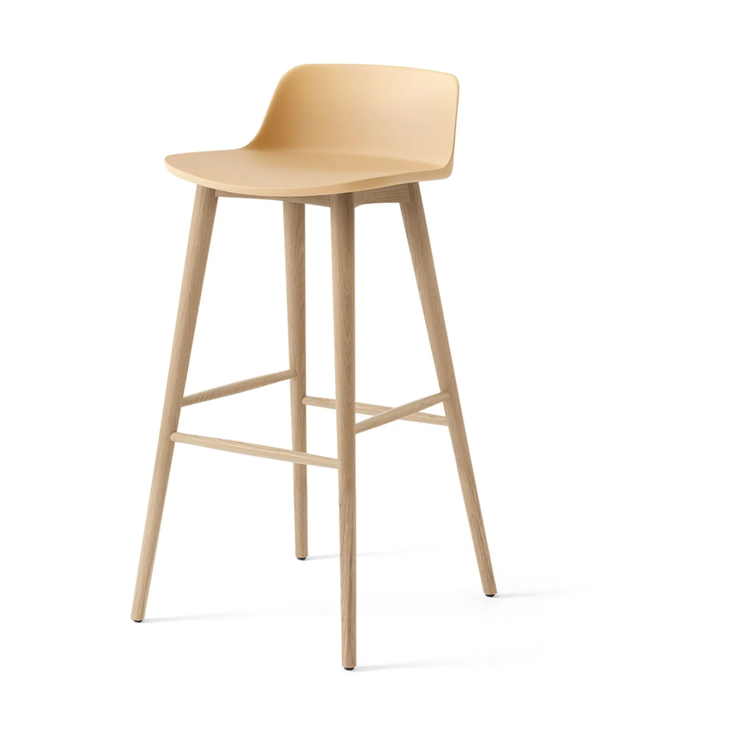 Tabouret de bar Rely HW123, Chêne laqué Beige sand, 75 cm &Tradition