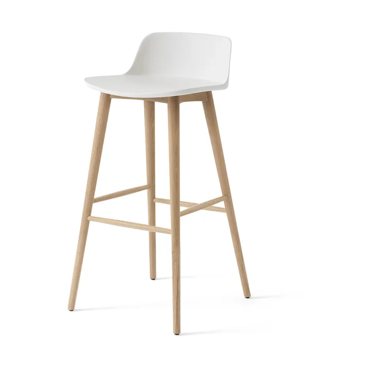 Tabouret de bar Rely HW123 - Chêne laqué blanc, 75 cm - &Tradition