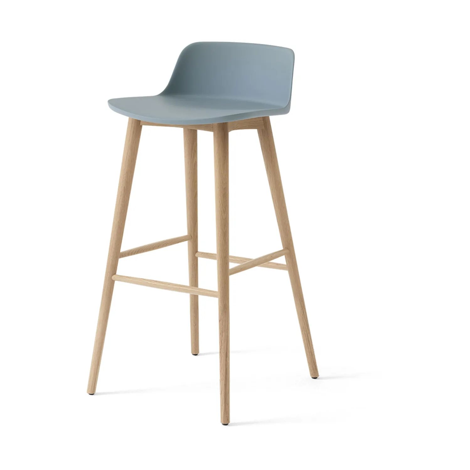 Tabouret de bar Rely HW123, Light blue-chêne laqué, 75 cm &Tradition