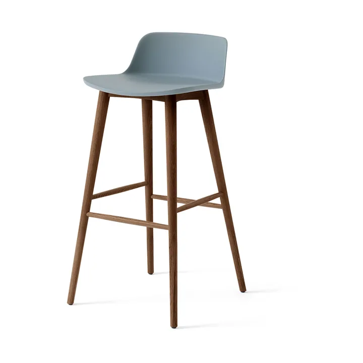 Tabouret de bar Rely HW123 - Light blue-noyer laqué, 75 cm - &Tradition