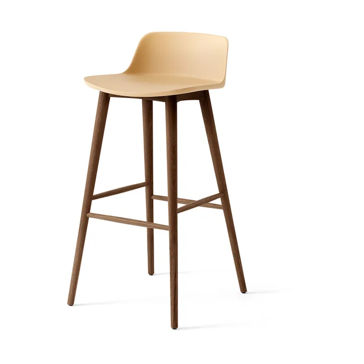 Tabouret de bar Rely HW123 - Noyer laqué Beige sand, 75 cm - &Tradition