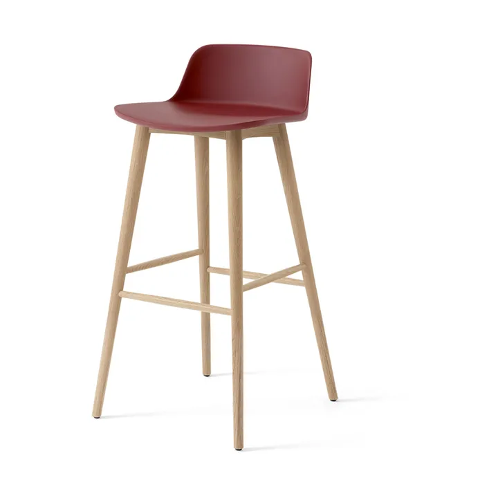 Tabouret de bar Rely HW123 - Red brown-chêne laqué, 75 cm - &Tradition