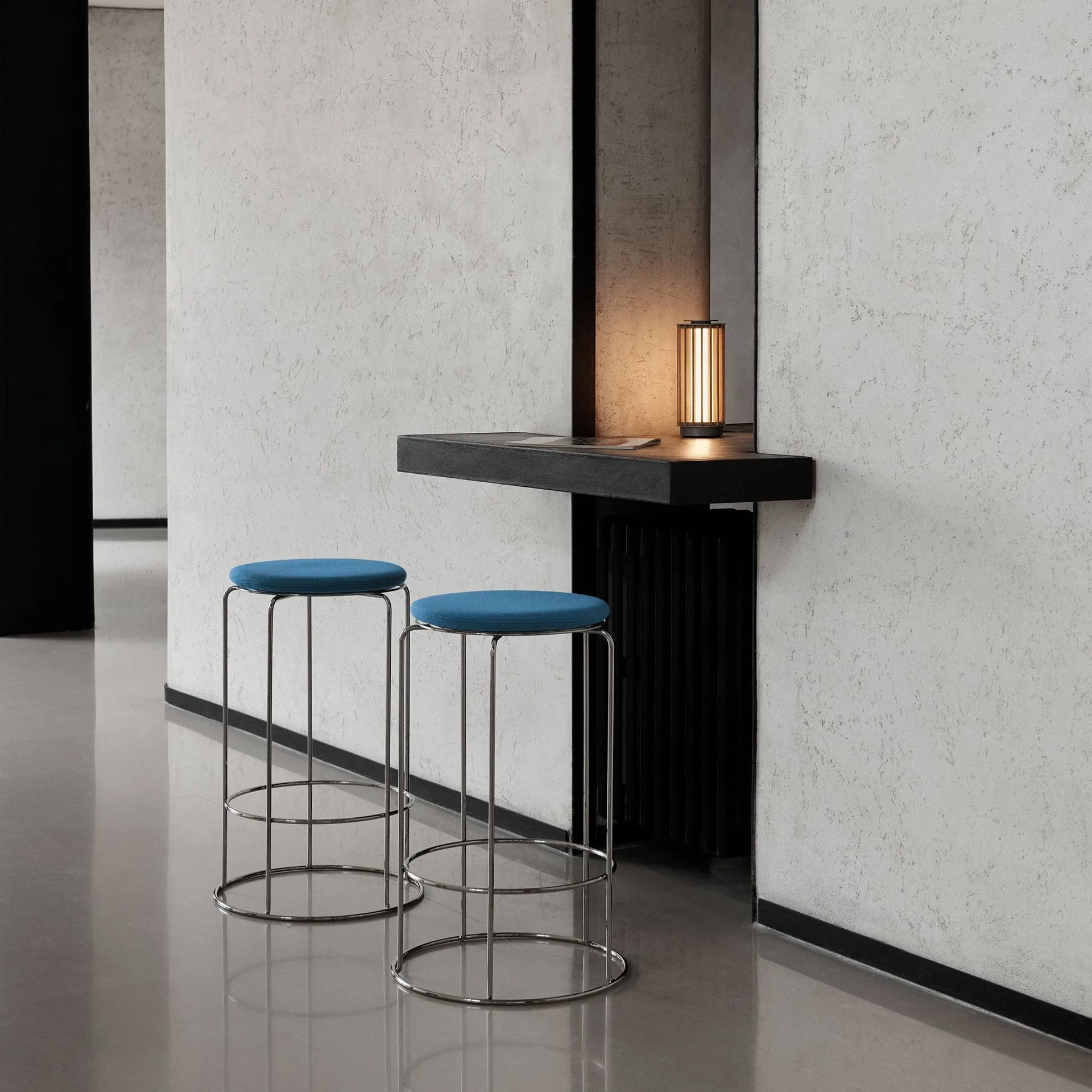 Tabouret de bar Wire VP15, Acier inoxydable, 65 cm &Tradition