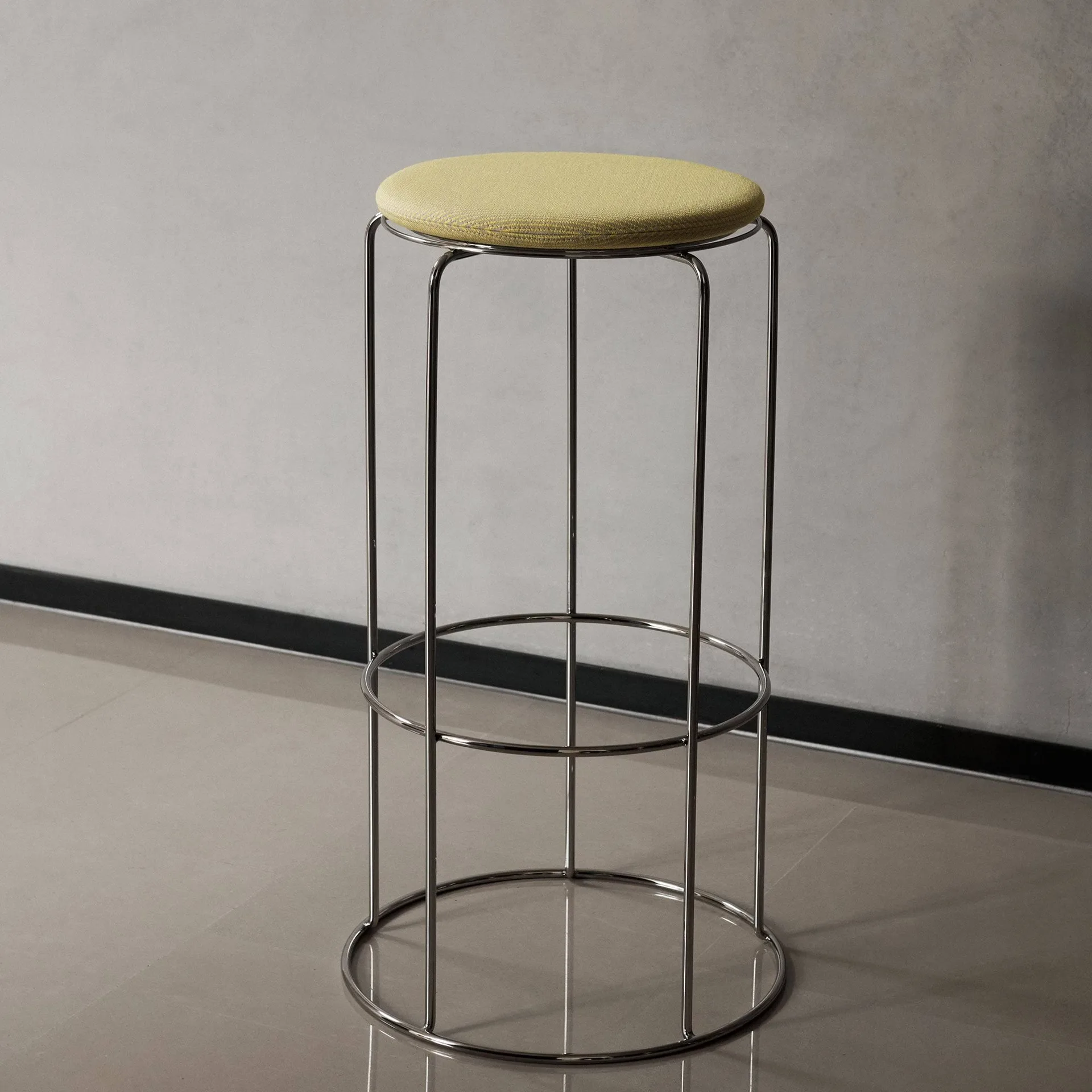 Tabouret de bar Wire VP16, Acier inoxydable, 75 cm &Tradition