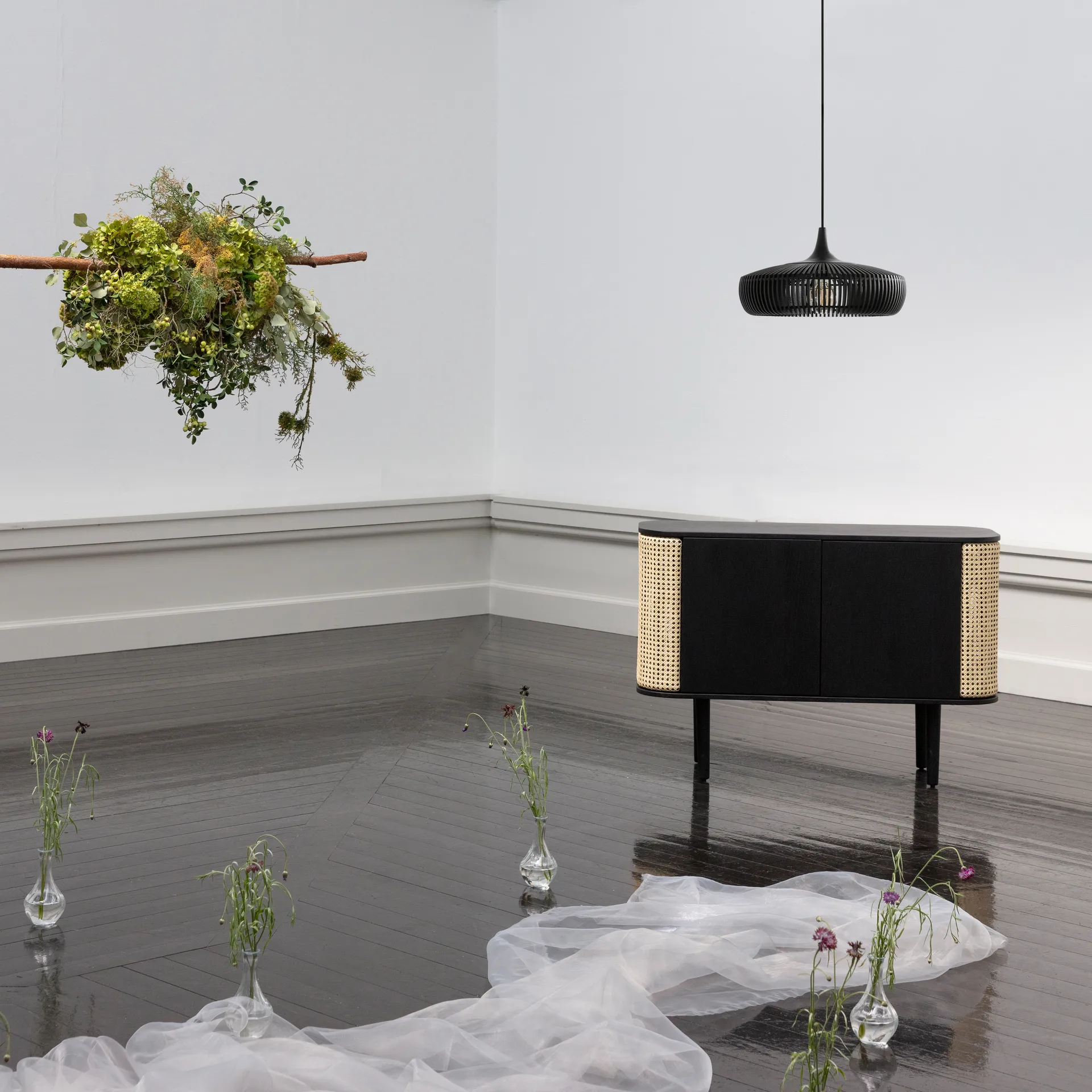 Abat-jour Clava Dine Wood Ø43 cm, Black Umage