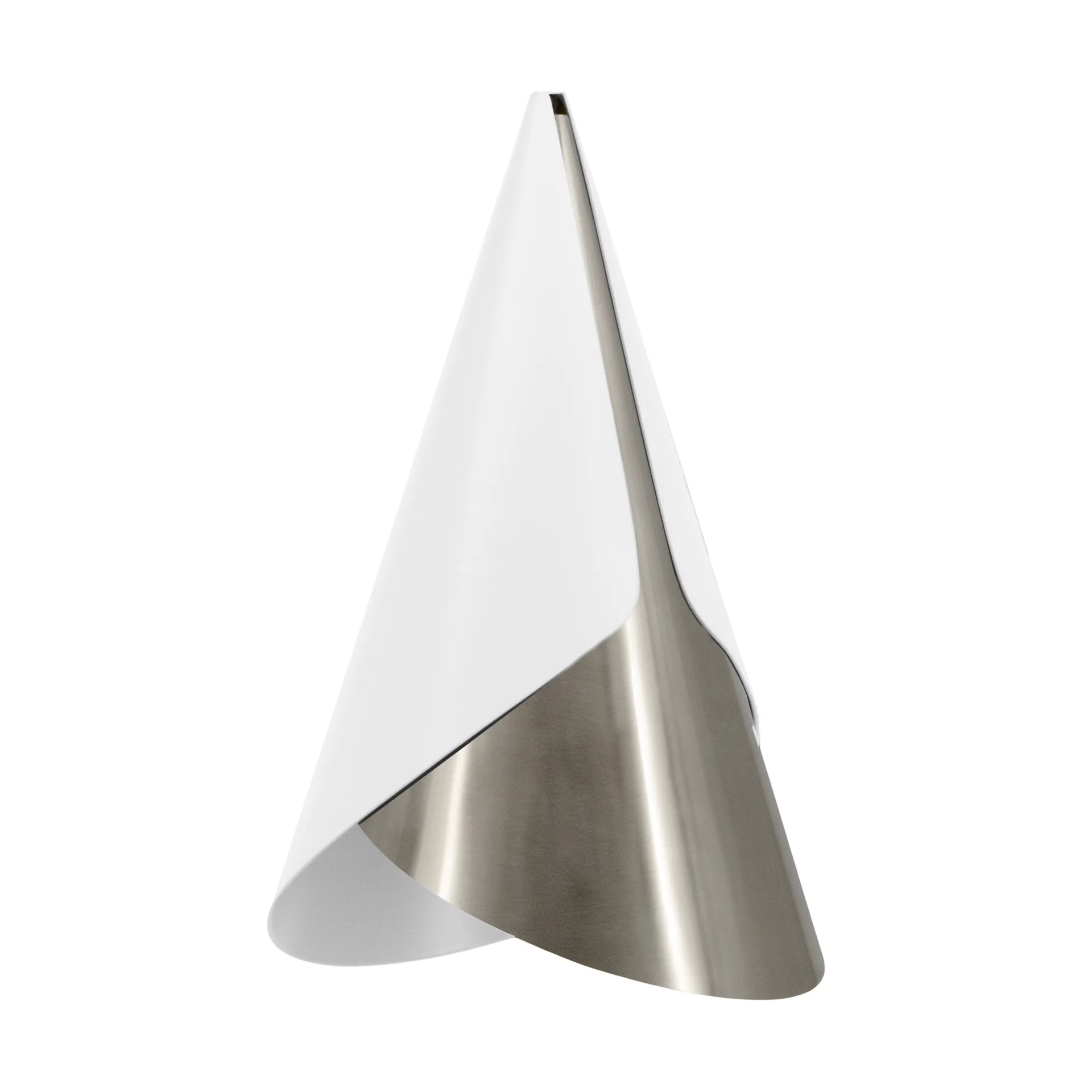 Abat-jour Cornet, White-steel Umage