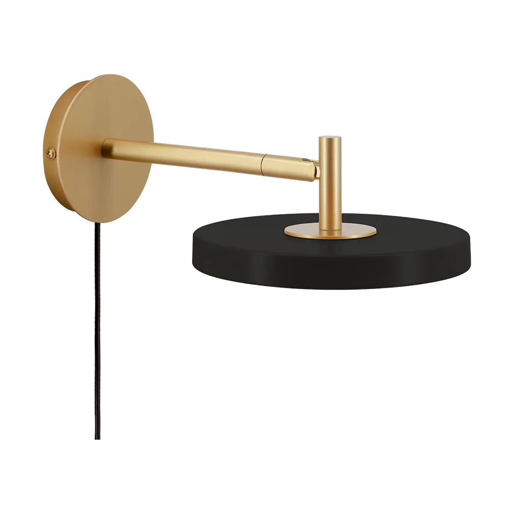 Applique murale Asteria Wall, Short, Black-brass Umage