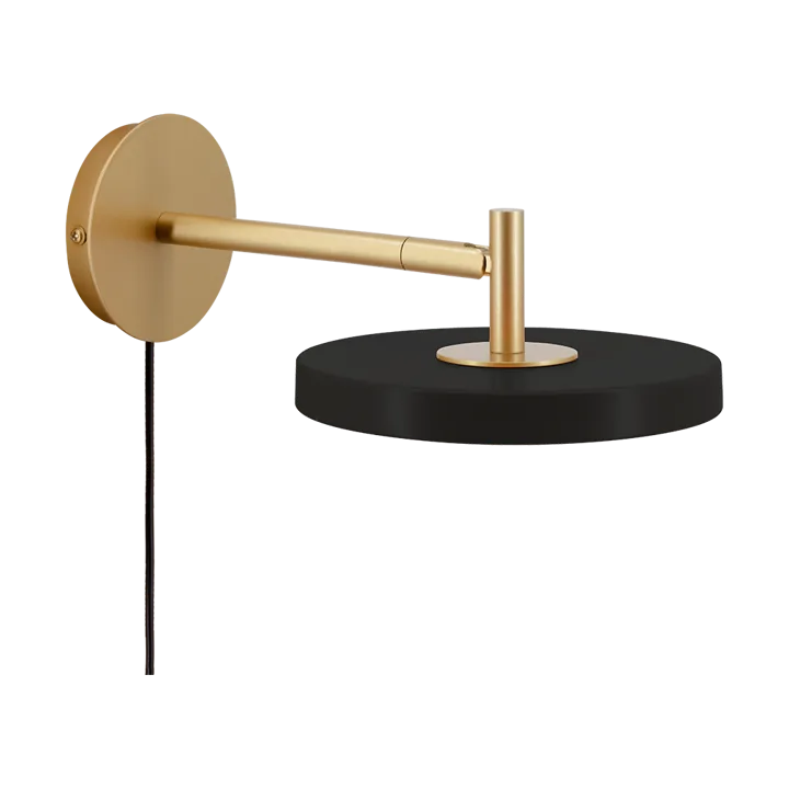 Applique murale Asteria Wall - Short, Black-brass - Umage