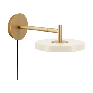 Applique murale Asteria Wall - Short, Pearl white-brass - Umage