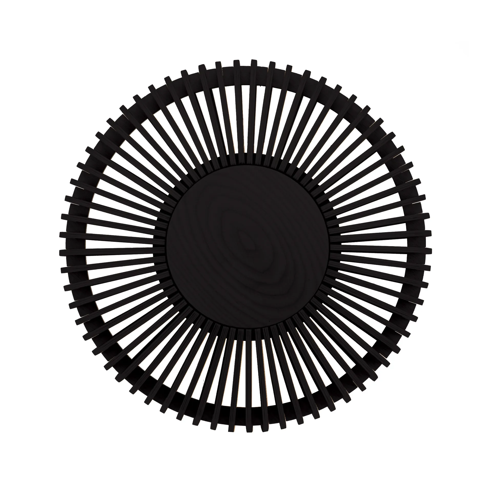 Applique murale Clava Up moyen, Noir chêne Umage