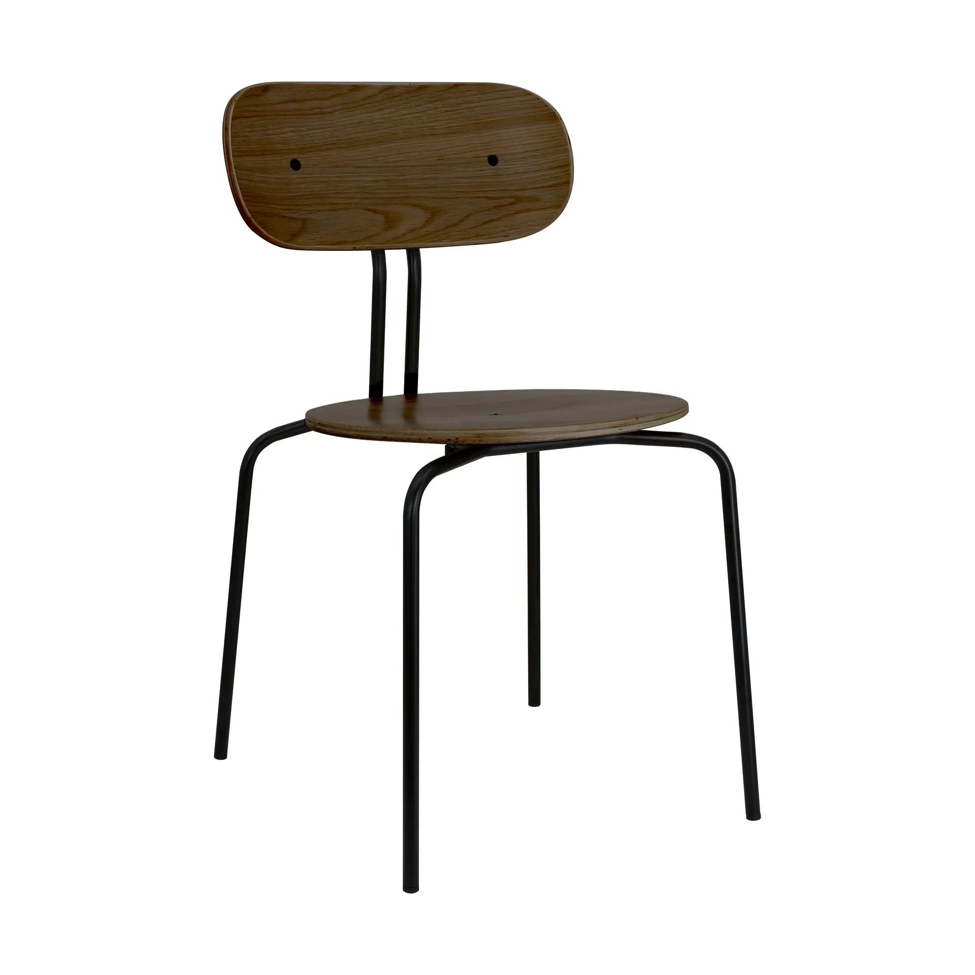 Chaise Curious, Smoked oak-black legs Umage